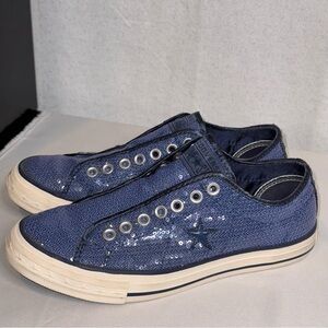 Converse Navy Sequin Sneakers